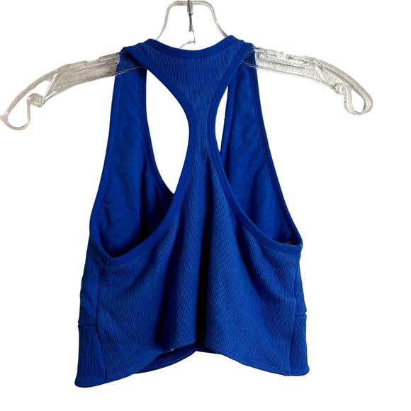 Fabletics Cloud Seamless Knotted Midi Bra Womens Size Medium Super Klein Blue - Picture 4 of 5